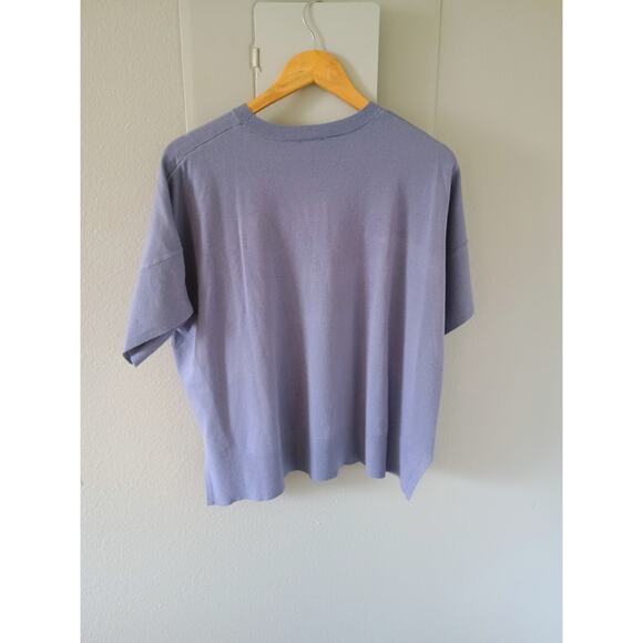 Splendid short sleeve sweater purple lavender super soft cozy quiet Luxury small - Picture 4 of 11